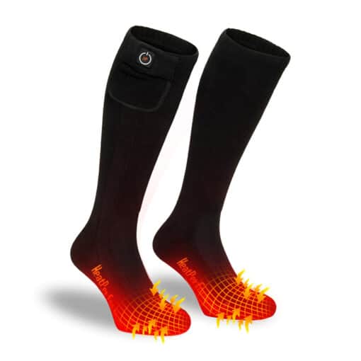 opvarmede sokker vintersport